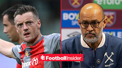 Jamie Vardy in action for Cremonese, with Nuno Espirito Santo in a press conference at West Ham