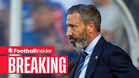 Derek McInnes in the Rangers dugout