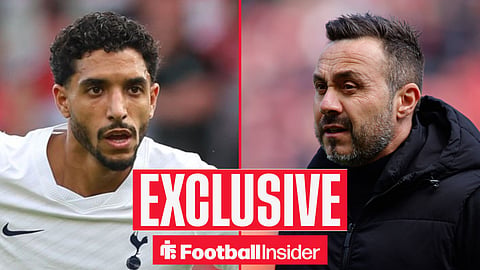 Tottenham manager Roberto De Zerbi with Omar Marmoush inset
