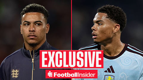 Chelsea winger Morgan Rogers lines up for England with Villa winger George Hemmings inset