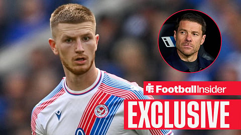 Adam Wharton in action with Xabi Alonso right inset sat on bench