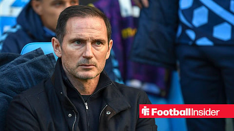 Frank Lampard looking frustrated in the dugout at Coventry City