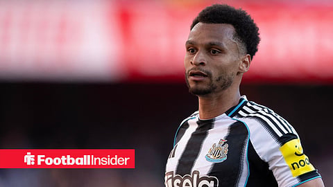Jacob Murphy of Newcastle United during the Premier League match between Arsenal and Newcastle United at Emirates Stadium on April 25, 2026