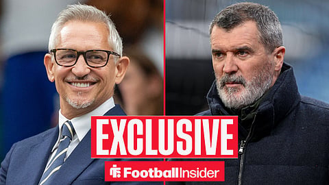 Gary Lineker smiles with Roy Keane inset