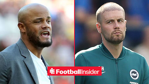 Vincent Kompany and Fabian Hurzeler on the sidelines at Bayern Munich and Brighton respectively