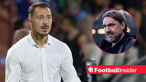 Newcastle United manager Matthias Jaissle on the sidelines / Leeds United manager Daniel Farke watches on from the touchline