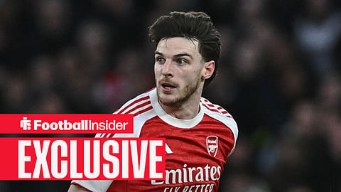 Arsenal midfielder Declan Rice 
