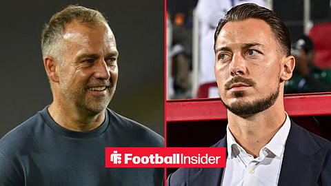 Hansi Flick and Matthias Jaissle on the sidelines at Barcelona and Newcastle respectively