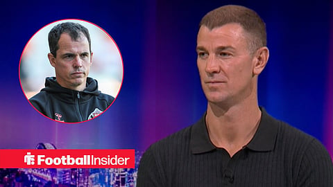 Joe Hart speaking on BBC's Match of the Day 2 / Sunderland manager Regis Le Bris looks on from the sidelines at the Stadium of Light