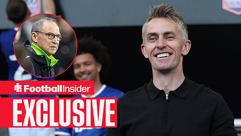 Football Insider exclusive as Kieran McKenna smiles, while Celtic manager Martin O'Neill watches from a circular inset.