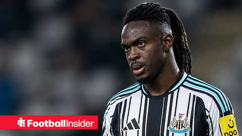 Oumar Solet of Udinese in a Newcastle United 2026-27 home kit