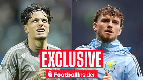 Aston Villa winger Alejandro Garnacho with Harvey Elliott inset