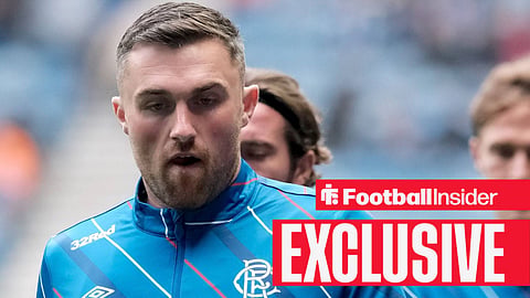 John Souttar warming up for Rangers 