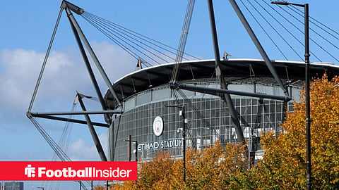 A general view from the outside of the Etihad Stadium