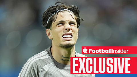 Villa winger Alejandro Garnacho looks pained