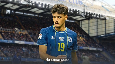 Bosnia and Herzegovina's Kerim Alajbegovic featuring at Stamford Bridge
