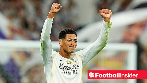 Real Madrid midfielder Jude Bellingham celebrates