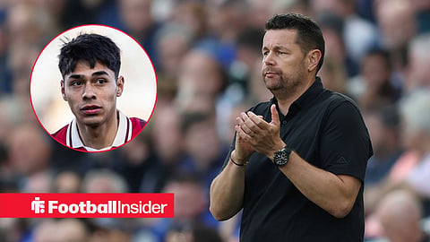 Dario Osorio left inset in action with Pierre Sage on sideline 