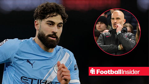 Josko Gvardiol 24 of Manchester City during the Premier League match between Manchester City and West Ham United at the Etihad Stadium, Manchester, England on 20 December 2025 / Manchester City manager Enzo Maresca looking on from the sidelines