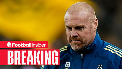 Sean Dyche on the sidelines at Nottingham Forest