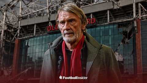 Sir Jim Ratcliffe, Man United minority owner, standing outside of a dilapidated Old Trafford
