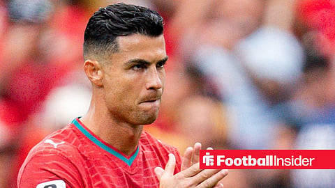 Cristiano Ronaldo looking frustrated with Portugal