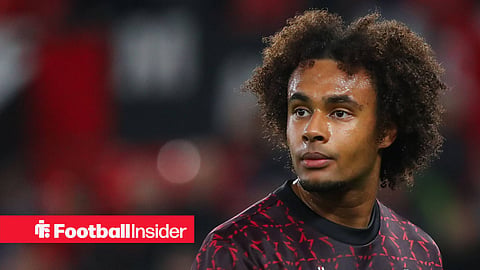 Joshua Zirkzee of Manchester United during the pre-game warmup ahead of the Carabao Cup Last 16 match Manchester United vs Leicester City at Old Trafford, Manchester, United Kingdom, 30th October 2024