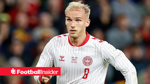Gustav Isaksen in action for Denmark