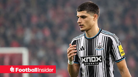 Matias Fernandez-Pardo in LOSC Lille vs FC Lorient, wearing a 2026-27 Newcastle United home kit