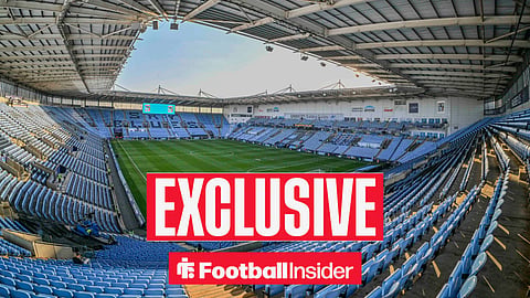Coventry City versus Portsmouth, a general view of CBS Stadium showing the pitch and stands