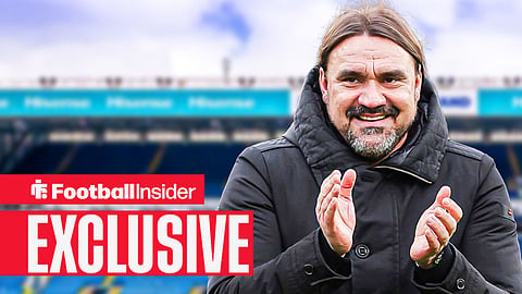 Leeds United manager Daniel Farke applauding the fans at Elland Road
