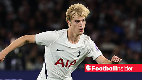 Lucas Bergvall in action for Tottenham