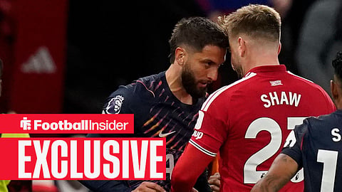 Tottenham's Rodrigo Bentancur headbuts Man United defender Luke Shaw, leading to a mass confrontation at Old Trafford on 12 October, 2026