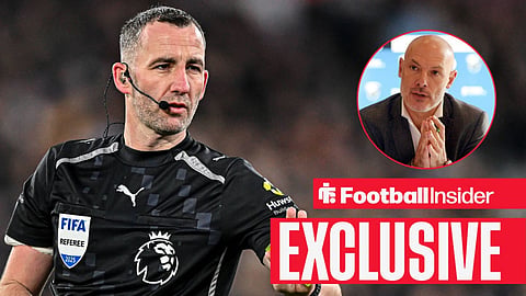Chris Kavanagh, the match referee, gestures during the Premier League match between West Ham United and Fulham at the London Stadium in Stratford, United Kingdom, on December 27, 2025 / Howard Webb of the Professional Referee Organization PRO addresses the media in regards to officiating in the MLS and the use of video assisted refereeing VAR before the game between the Atlanta United and the Montreal Impact at Stade Saputo