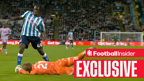 Newcastle United goalkeeper Lukas Hornicek fouls Coventry City's Sidiki Cherif inside the penalty area at the CBS Arena on 12 October, 2026