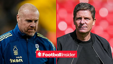 Sean Dyche and Oliver Glasner on the sidelines at Nottingham Forest