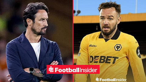 Wolverhampton Wanderers Head Coach Cesar Peixoto during the EFL Sky Bet Championship match between Wolverhampton Wanderers and Blackburn Rovers at Molineux, Wolverhampton, UK on 14 August 2026 / Wolverhampton Wanderers striker Adam Armstrong at Molineux Stadium