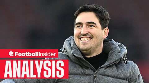 Andoni Iraola smiling as manager