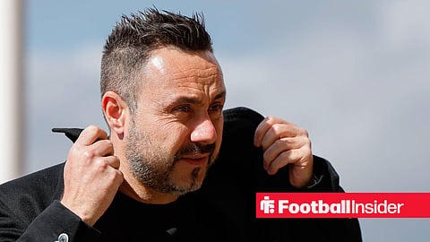 Roberto De Zerbi looking on as manager