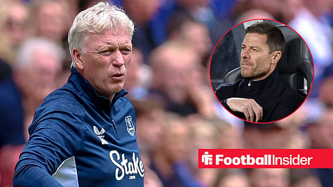 Everton manager David Moyes during the Everton FC v AS Roma Pre-Season friendly match at the Hill Dickinson Stadium, Liverpool, England, United Kingdom on 9 August 2025 / Xabi Alonso, Head Coach of Chelsea, looks on during the Sydney Super Cup Finals match between Chelsea and Tottenham Hotspur at the Accor Stadium, Sydney, Australia on 1 August 2026