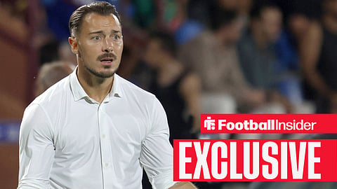 Newcastle United manager Matthias Jaissle on the sidelines for Al Ahli
