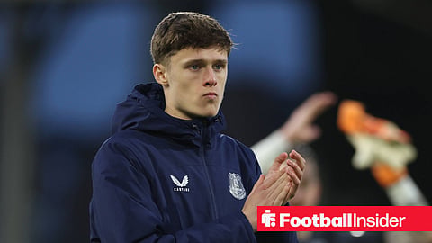 Everton midfielder Harrison Armstrong claps