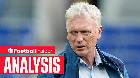 David Moyes looking on at Everton