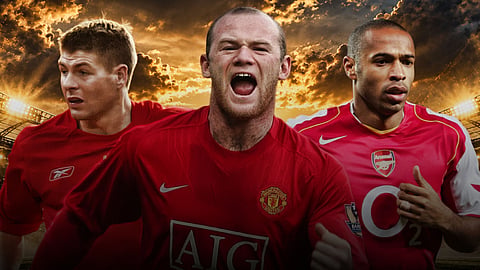 Bukayo Saka, Wayne Rooney, Thierry Henry
