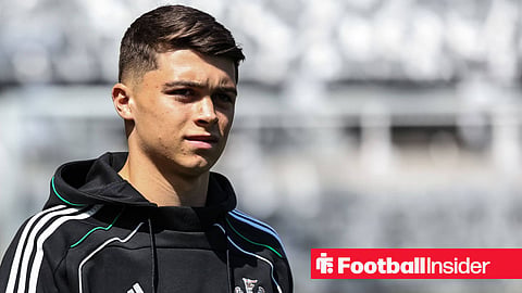 Lewis Miley of Newcastle United arrives during the Premier League match Newcastle United vs Everton at St. James s Park, Newcastle, United Kingdom, 25th May 2025