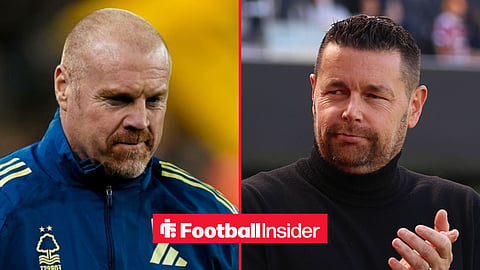 Sean Dyche and Pierre Sage on the sidelines at Nottingham Forest and Crystal Palace respectively