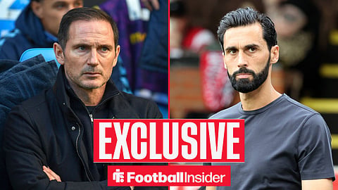Frank Lampard in dugout left with Alvaro Arbeloa on sideline right