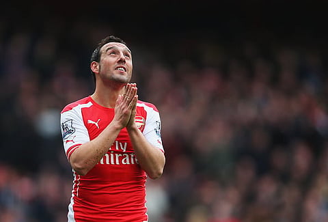 Red alert: Cazorla is hoping to return to first-team action within weeks