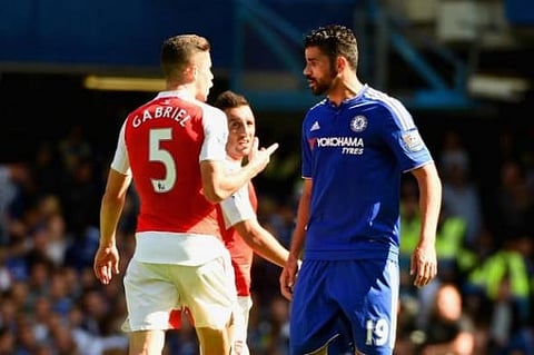 Anger management: Costa was restrospectively banned following the last Chelsea-Arsenal clash