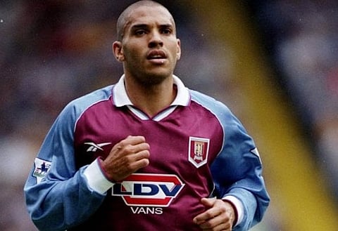 29 Aug 1998:  Stan Collymore of Aston Villa in action during the FA Carling Premiership match against Sheffield Wednesday at Hillsborough, Sheffield, England.  Aston Villa won 1-0.  Mandatory Credit: Mark Thompson /Allsport